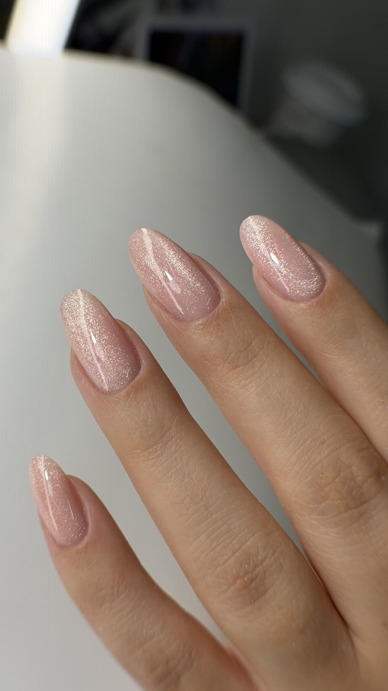 Nude shimmer — Russian manicure, Studio Beauty Box, Orlando
